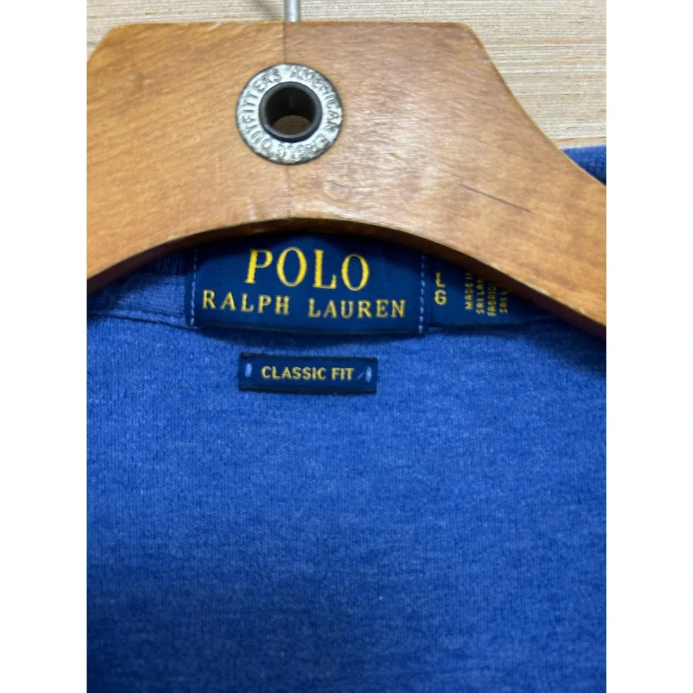 Polo Ralph Lauren Mens Classic Fit Blue Heather Short Sleeve Polo‎ Shirt Large